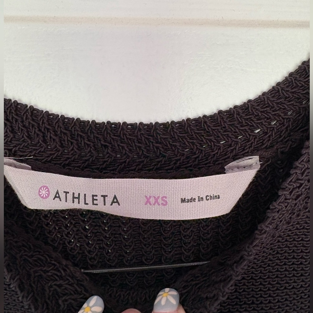 Athleta | Long & Lean Sweater Vest Tunic | Sz XXS | Black | EUC - Picture 7 of 9